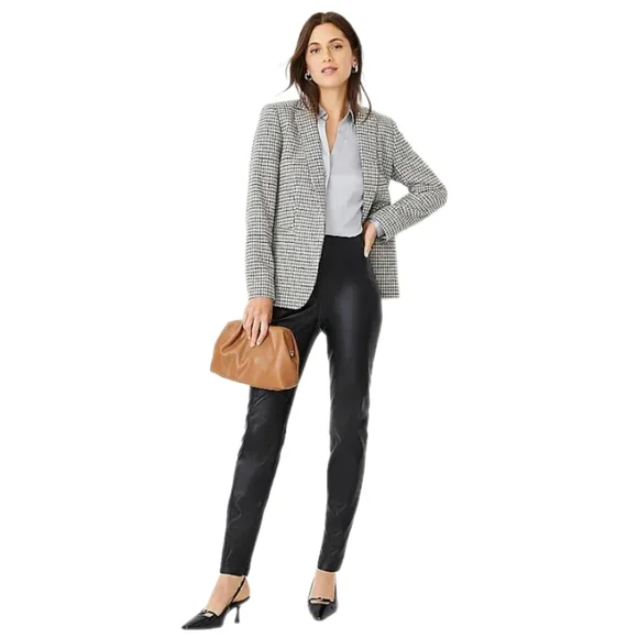 Ann Taylor Leather Pants, Black, Size 12 - Picture 1 of 4